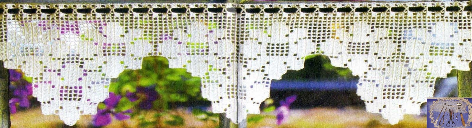 Rideau brise bise en macramé couleur